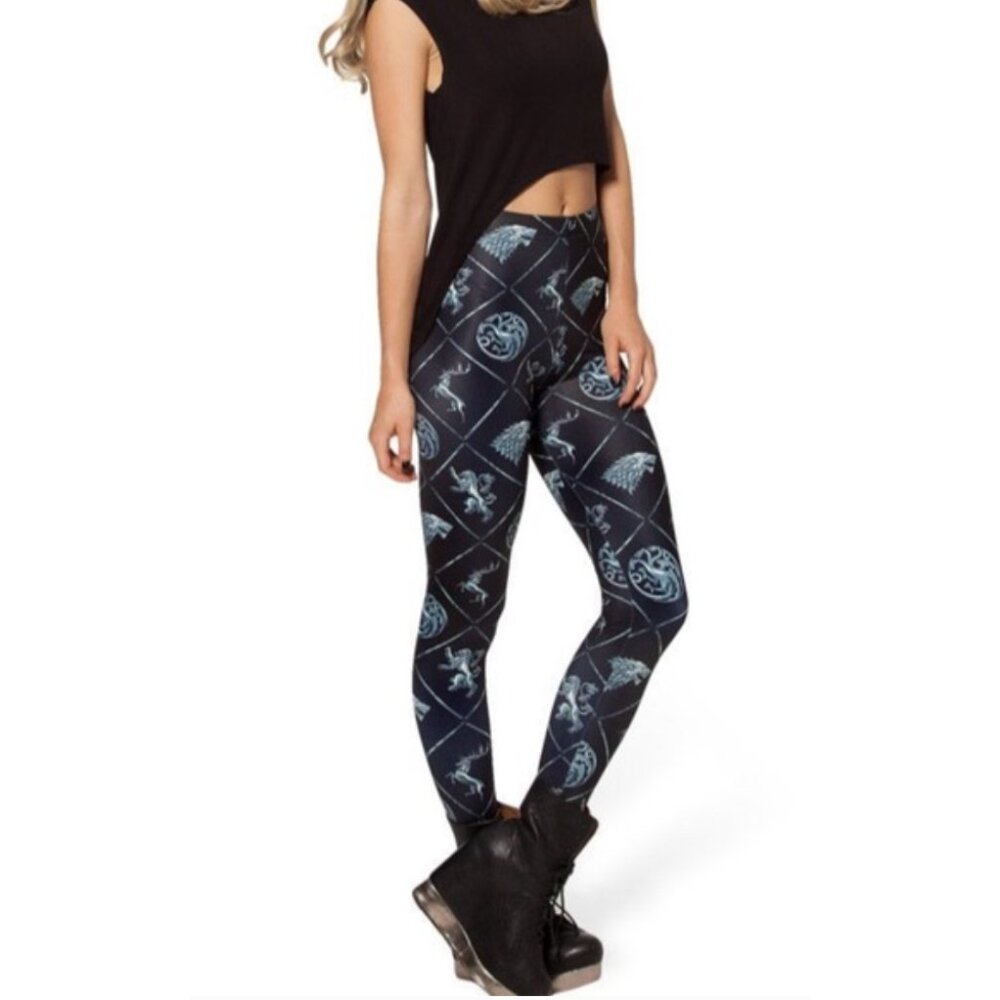 BLACKMILK Game Of Thrones Win Or Die Leggings Goth Alt Punk Cosplay Whimsigoth